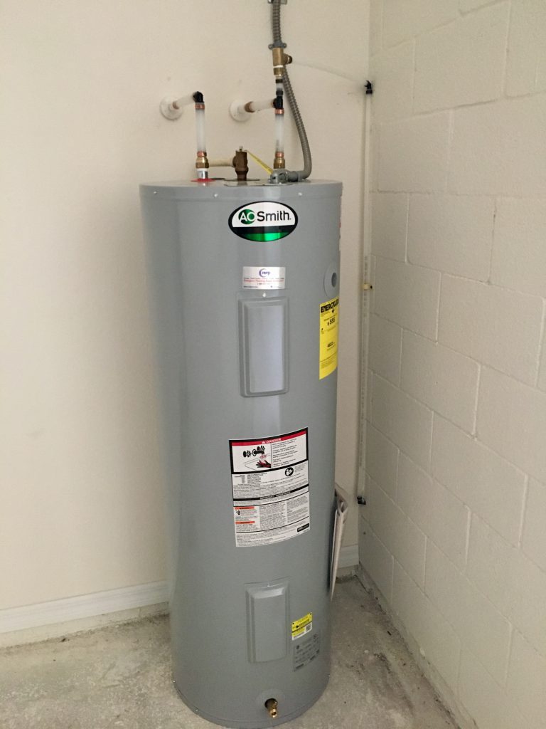 Hot water heater is in!