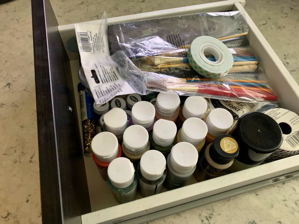 Credenza drawer cleanup 3 of 4 (before).